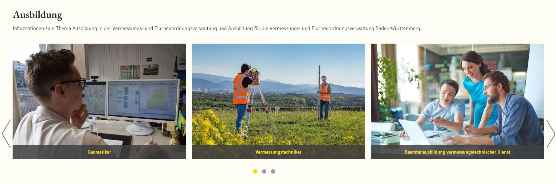 Startseite Ausbildung Startseite Ausbildung